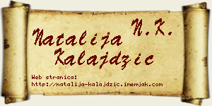 Natalija Kalajdžić vizit kartica